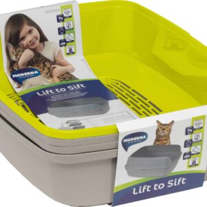 lift to sift kattenbak met geel rooster
