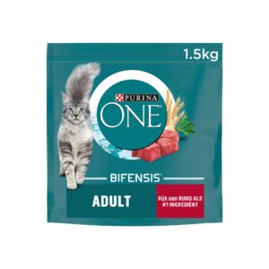Purina ONE Adult Rund ondersteunt gezonde urinewegen, sterke botten en een gezonde huid en vacht.