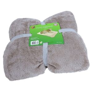 Alternative view of Plaid supersoft taupe/beige 100x75 cm