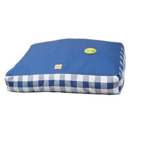 ligkussen comfort blauw/ruit, 100x70x17