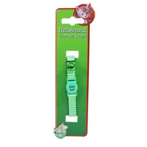 Kittenhalsband gestreept groen