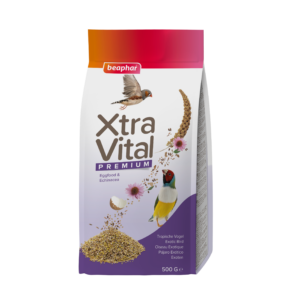 XtraVital tropische vogels 500 gr is complete premium voeding met eivoer en Echinacea voor gezonde tropische vogels.