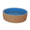 Hondeneetbak steen beige/blauw, 22,5 cm