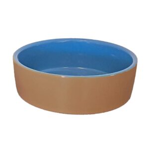 Hondeneetbak steen beige/blauw, 22,5 cm