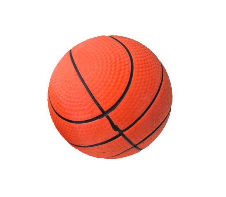 hondenspeelgoed drijvende spons basketbal, 9 cm
