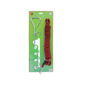 campingset draaipen 43 cm met looplijn 5 meter en muskaton