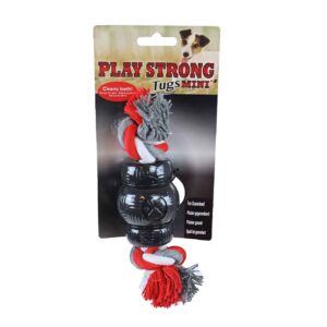 Play strong mini Tugs met flos 7cm zwart