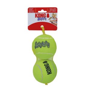 Kong Squeakair met piep large, 2 tennisballen. (Ø 7,5 cm)