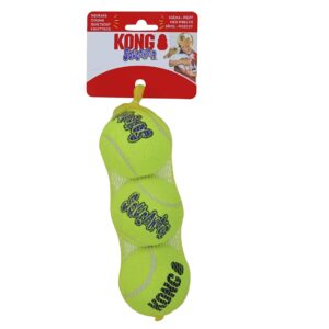 Kong Squeakair met piep medium, 3 tennisballen. (Ø 6,5 cm)