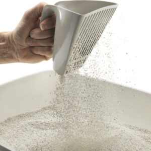 kattenbakschep plastic fijn grijs Micro