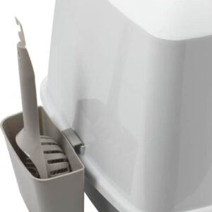 kattenbakschep Handy max met Caddy, warm grey.