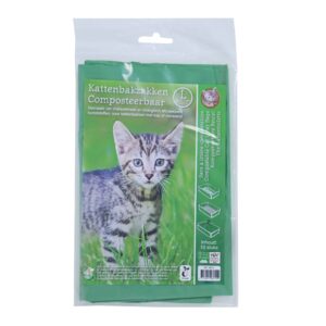 Composteerbare kattenbakzakken, groen 50cm L pak a 10 stuks