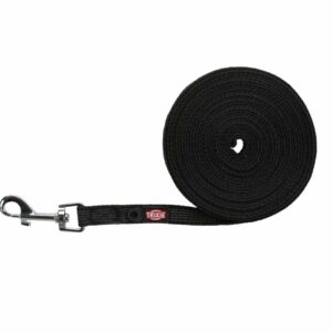 Sleeplijn met rubber bekleed, Zwart, 5 meter 15mm