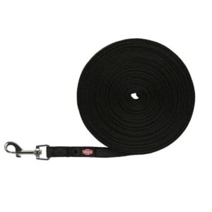 Sleeplijn met rubber bekleed, Zwart, 10 meter 15mm