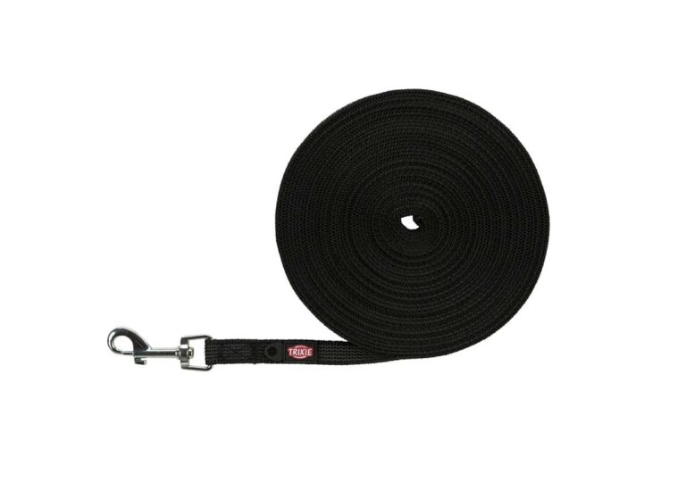 Sleeplijn met rubber bekleed, Zwart, 10 meter 15mm