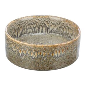 Keramische Voer/Waterbak Bruin