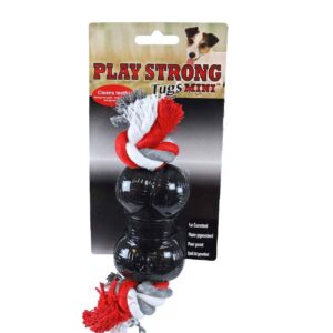 Play strong mini bot met floss 9cm zwart