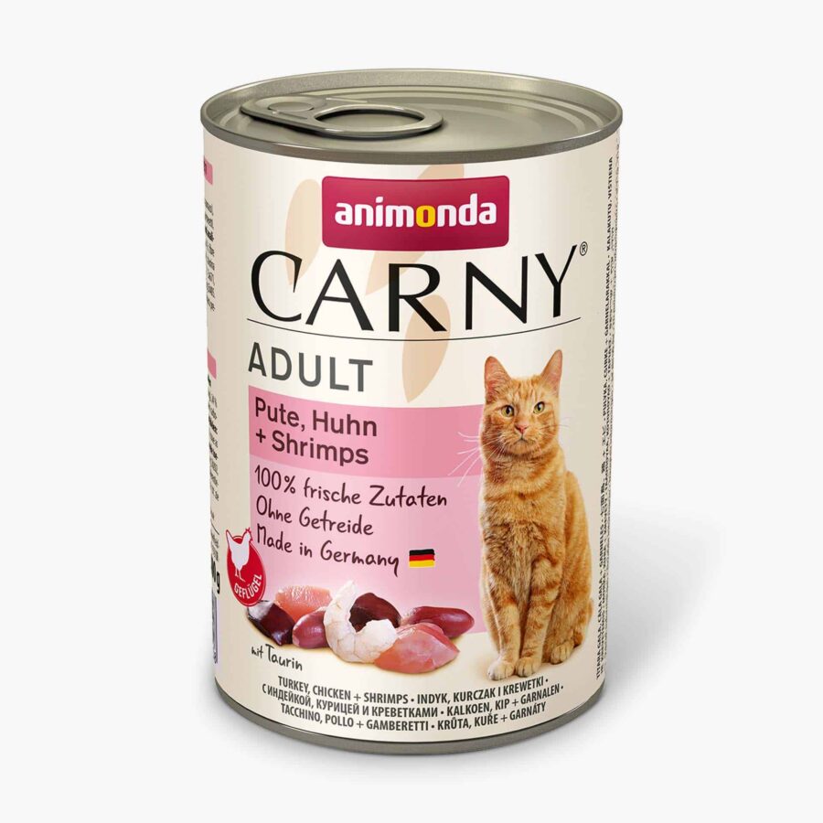32 x 100 g animonda Carny Adult Pure & Mild kip garnalen nat