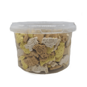 HDP hondenkoekjes dierenfiguren Vanille, emmer a 1,5kg