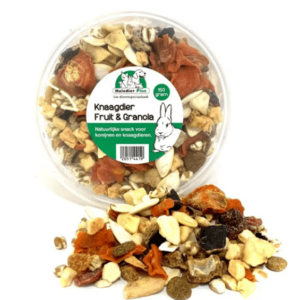 Knaagdier fruit en granola 150gr voor knaagdieren en vogels