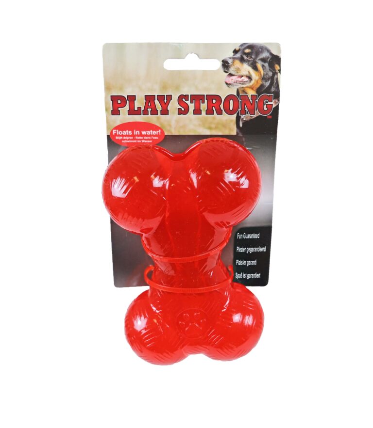 Play strong bot 14cm rood voor de hond