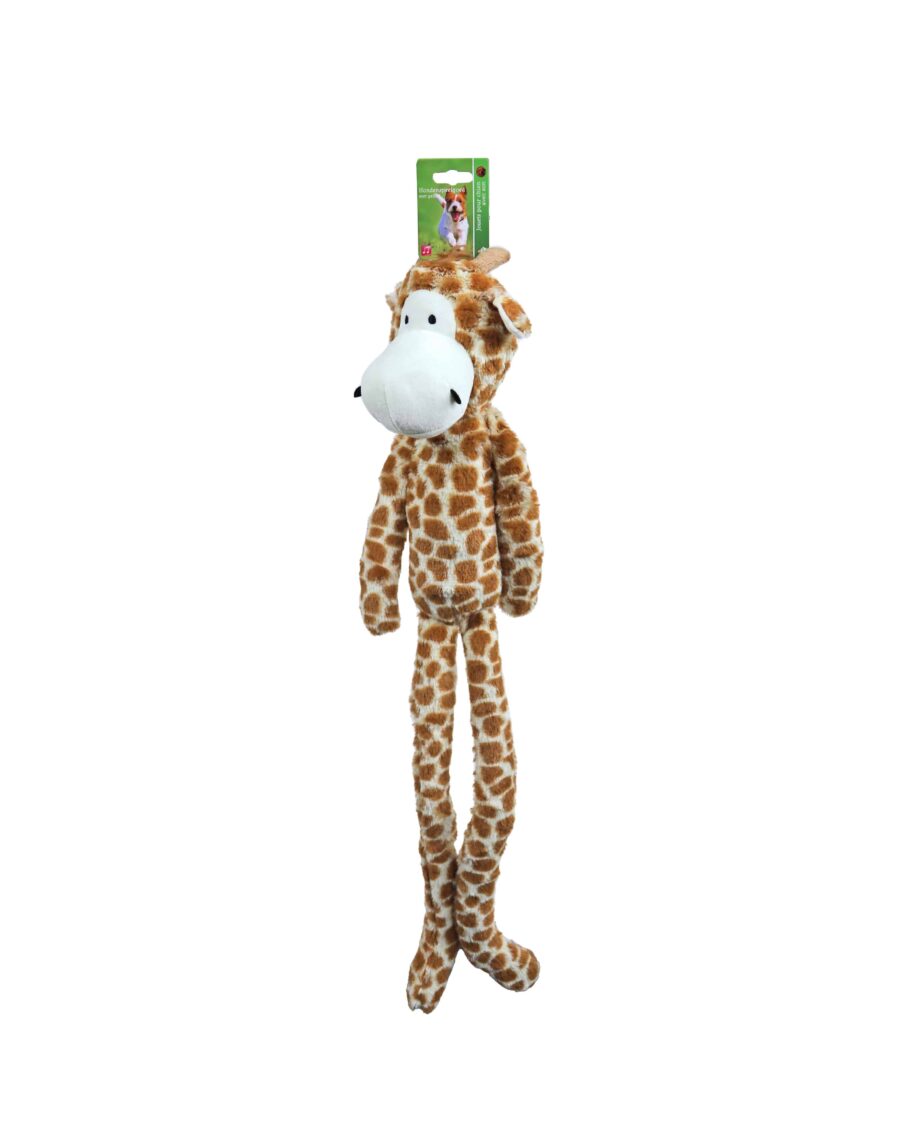 hondenspeelgoed XXL giraffe pluche met piep, 75 cm