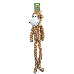 hondenspeelgoed XXL giraffe pluche met piep, 75 cm