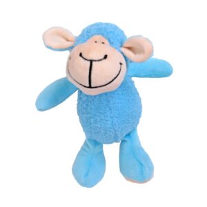 Hondenknuffel aap schapenwol 20cm Blauw