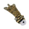 hondenspeelgoed tijger plat pluche bruin/zwart, 55 cm zonder pieper