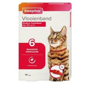 Vlooienband kat rood