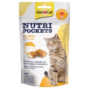 Gimcat Nutri pockets Kaas 60gr kattensnack