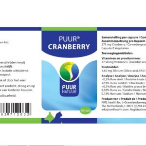 Puur Cranberry compleet 90 tabl