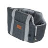 Draagtas linnenlook grijs met draagband 46cm voor kleine huisdieren
