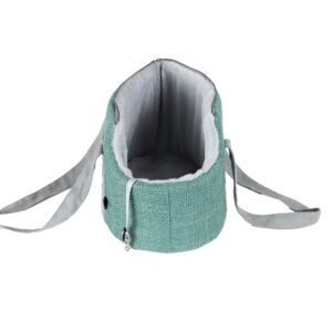 Draagtas linnenlook Pastel Groen met draagband 46cm voor kleine huisdieren