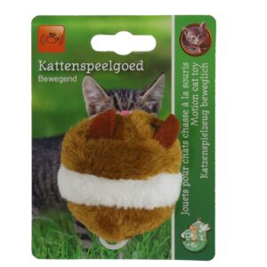 Bibberhamster met Catnip 7cm kattenspeelgoed
