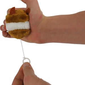 Bibberhamster met Catnip 7cm kattenspeelgoed