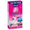 DIGITAL0591 PSS 000000000000058000 de Vitakraft Liquid Snack Multipack zalm en leverworst bevat 8x zalm met omega-3 en 8x leverworst met biotine – 16 vloeibare geluksmomenten voor je kat.