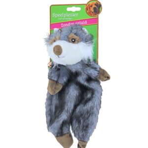 Hondenknuffel Pluche wasbeer zonder pieper 34cm zorgt voor stil speelplezier bij kleine tot middelgrote honden.