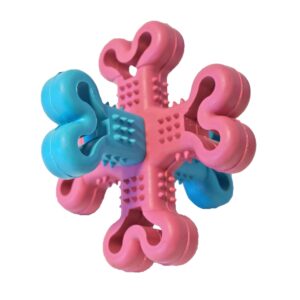 Hondenspeelgoed Rubber Cross Bone 12 cm is sterk, kauwbaar en goed voor het gebit van speelse honden.