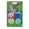 kattenspeelgoed bal met bel zwaar model, 4 stuks