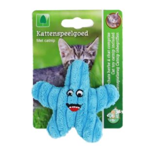Kattenspeelgoed Zeedieren Corduroy met catnip stimuleert jachtinstinct en is ook een heerlijk zacht knuffelmaatje.