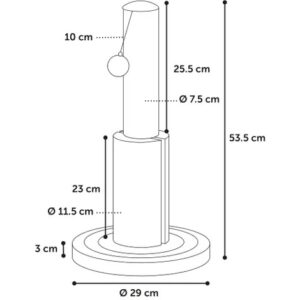 561098 T 01 Krabpaal Ayla met jute krabtouw, massageoppervlak en ballenbaan voor actief en comfortabel kattenplezier