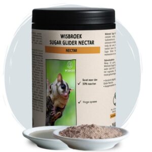 Wisbroek Sugar Glider Nectar is een compleet en voedzaam voer voor suikereekhoorns / Suger gliders, rijk aan eiwitten en essentiële voedingsstoffen.