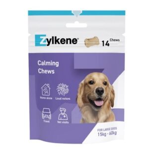 Zylkene Dog Anti Stress Kauwtablet helpt honden ontspannen bij stressvolle situaties met een natuurlijk ingrediënt, zonder slaperigheid