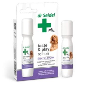 Dr Seidel Lick It Roll On is een handige vleessnack voor honden en katten die focus, motivatie en gewenst gedrag stimuleert