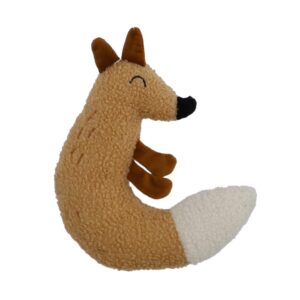 Hondenknuffel Vos Teddystof met piep en ritsel, zacht speelgoed voor honden voor uren speel- en knuffelplezier.