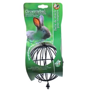 hooi of groenvoerbal metaal met bel zwart, 11 cm