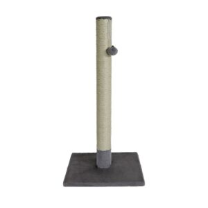 Krabpaal Caty Novo met Bal en Bel grijs 82cm is de ideale combinatie van krabben, spelen en plezier voor jouw kat.