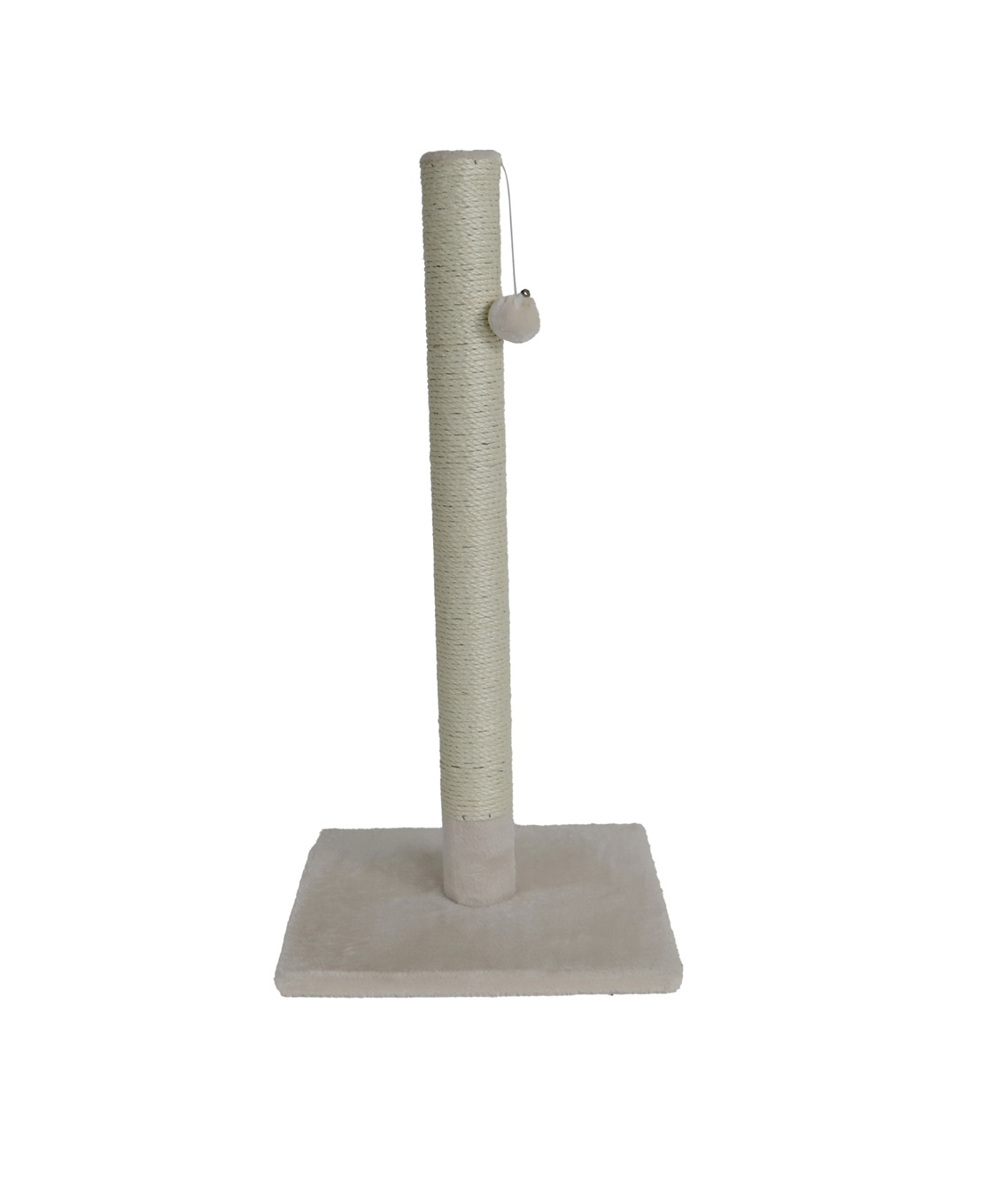 0214462 Krabpaal Caty Novo met Bal en Bel beige 82cm is de ideale combinatie van krabben, spelen en plezier voor jouw kat.