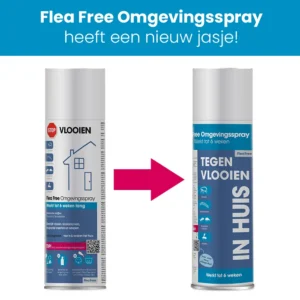 Flea Free Omgevingsspray Werkt 6 weken tegen vlooien, vlooienlarven, wespen en kruipende insecten